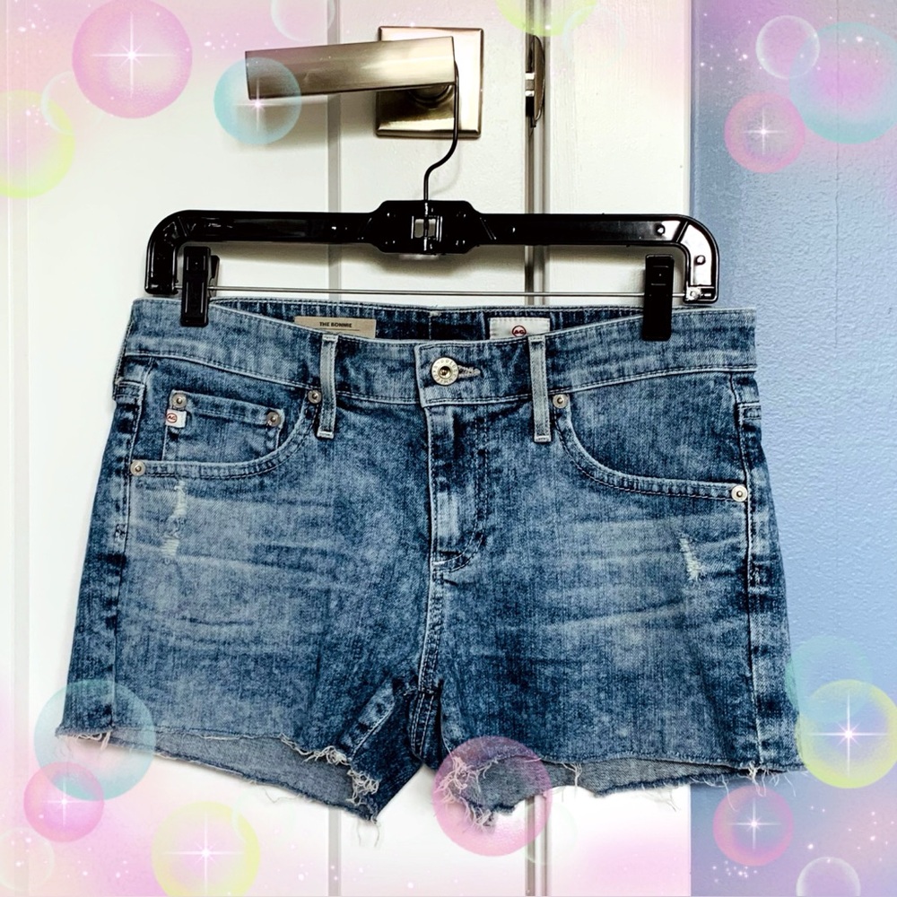 AG Adriano Goldschmied Bonnie Relaxed Short in Moonbeam Rip 🇺🇸 USA Made